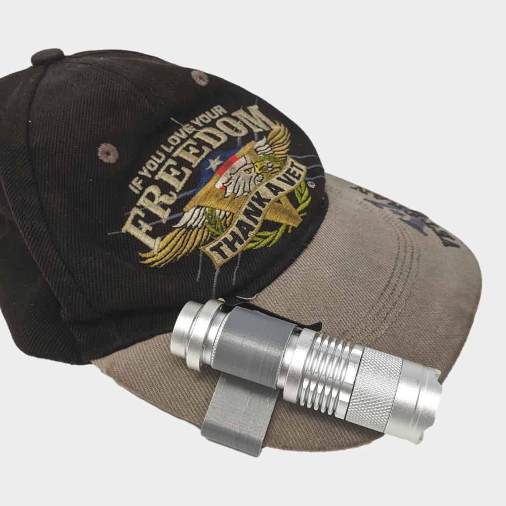 Flashlight Clip - Hat or P.Rail Mount