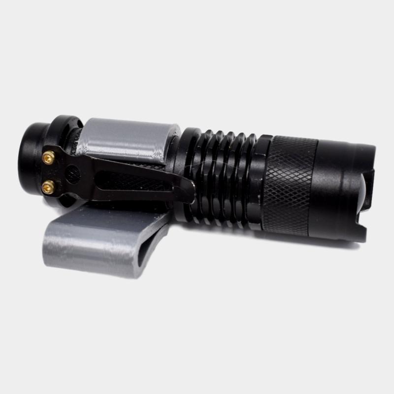 Flashlight Clip - Hat or P.Rail Mount - ThingHero by Solutions of Consequence